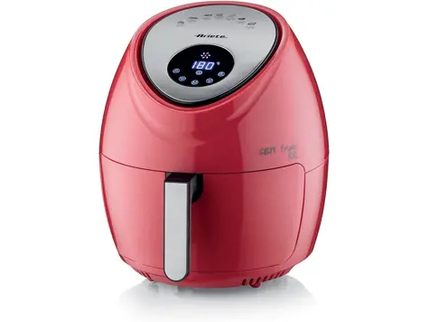 Ariete Air Fryer XXL 4618, Freidora de aire 7L LCD 7 Modos 200°C 2,5Kg 1800W Roja