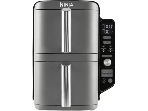 Ninja Double Stack XL Freidora de Aire, 9,5 l, 4 niveles de cocción, en gris - SL400EU