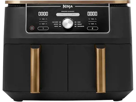 Ninja Foodi MAX 9,6L 6 en 1 No Aceite Asar Hornear, 8 Porciones Antiadherente en Cobre/Negro