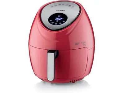 Ariete Air Fryer XXL 4618, Freidora de aire 7L LCD 7 Modos 200°C 2,5Kg 1800W Roja