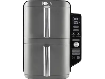 Ninja Double Stack XL Freidora de Aire, 9,5 l, 4 niveles de cocción, en gris - SL400EU