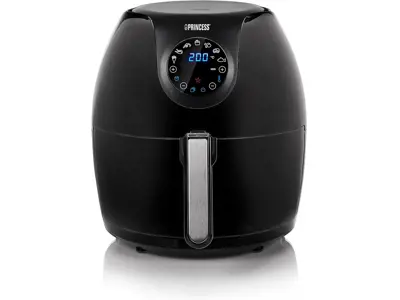 Freidora Princess 182050 5,2L, Panel Táctil, 8 Prog., Ahorro 62,2%, Sin BPA/PFOA, 30 Recetas, Negro