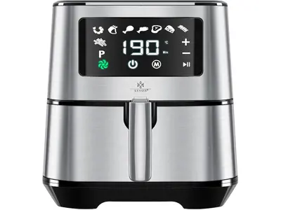 Freidora de Aire KESSER® XXL 5,5L Inox 1700W 8 Programas Sin Aceite